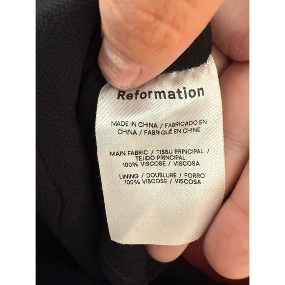 Reformation Sinead Black Heart Neck Crop Top Size 4 - Picture 7 of 9